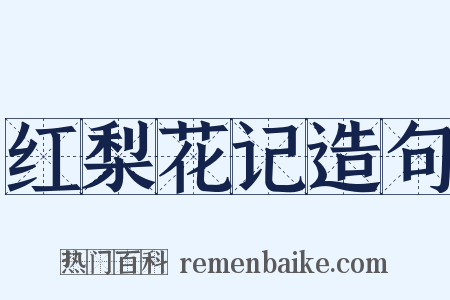 红梨花记造句是什么意思的图片